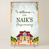 Lofaris Orange Lantern Watercolor Housewarming Welcome Sign